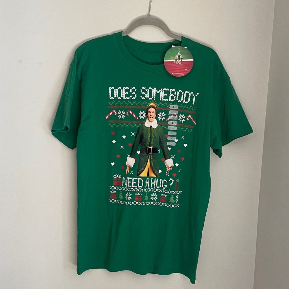 NWT Christmas Elf T shirt Size L